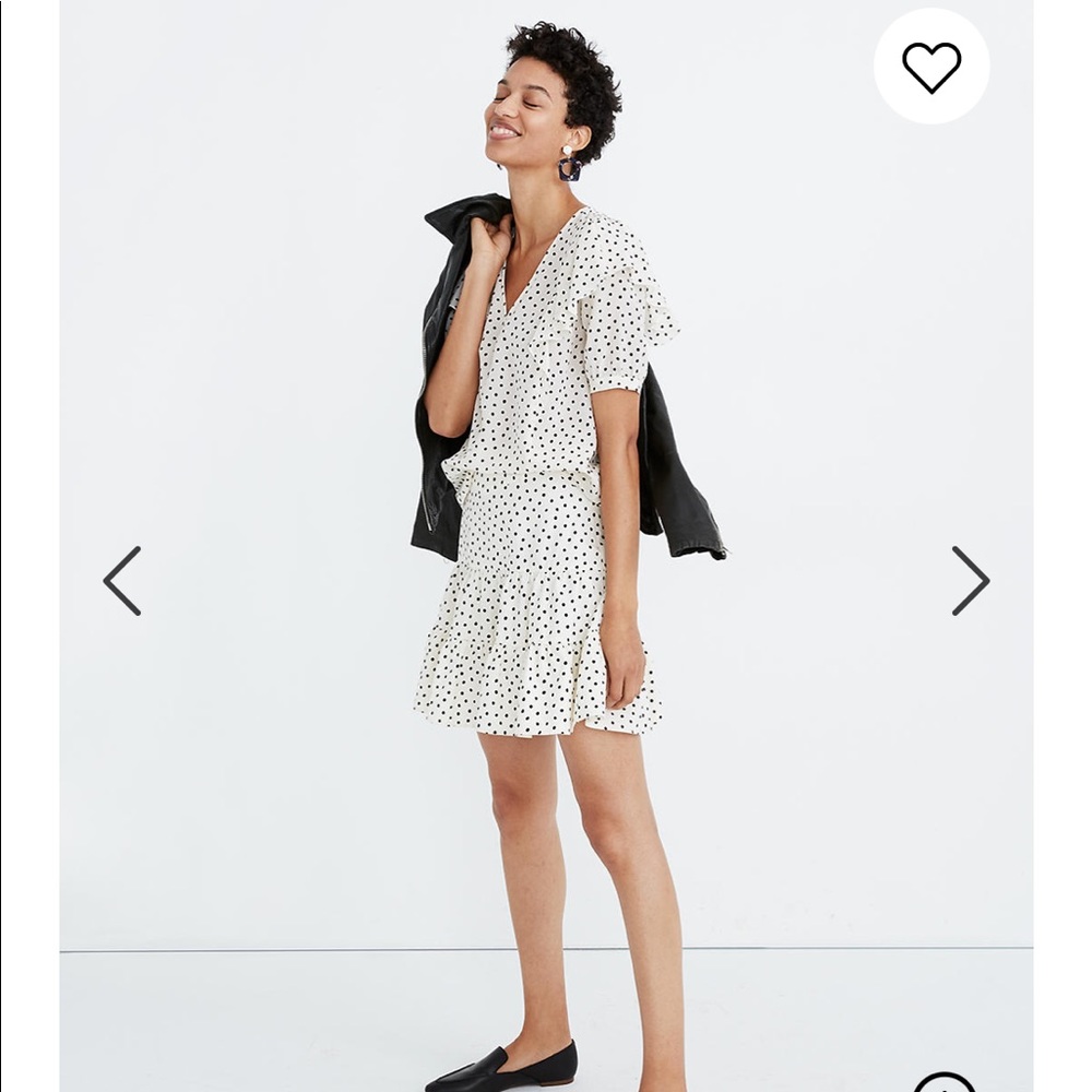 Madewell silk polka dot blouse